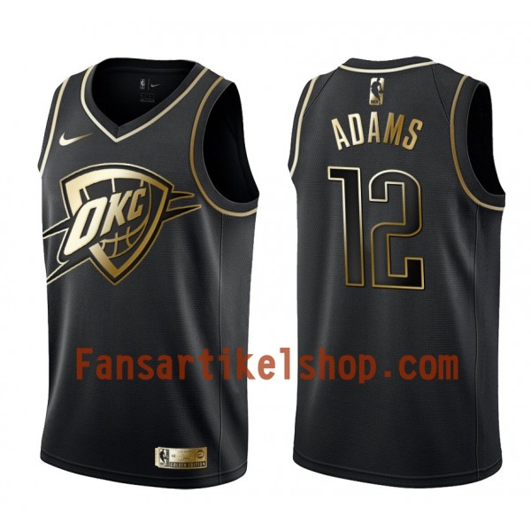NBA Oklahoma City Thunder Trikot Steven Adams 12 Nike Schwarz Golden Edition Swingman - Herren